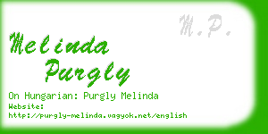 melinda purgly business card